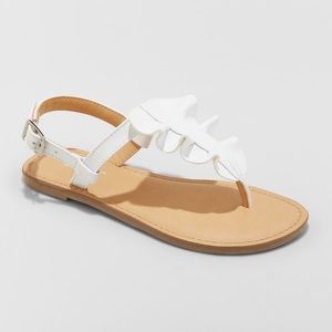 Girls' Naomi Ruffle Thong Sandals